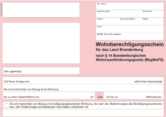 Як виглядає Wohnberechtigungsschein