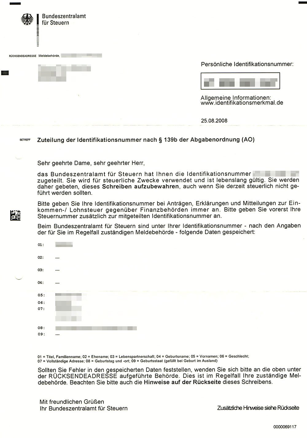 Identifikationsnummer